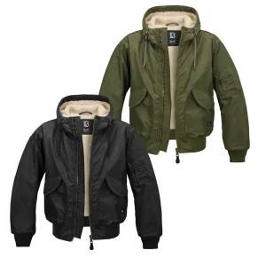 Brandit CWU Jacket Hooded Fliegerjacke mit Teddyfell 3188