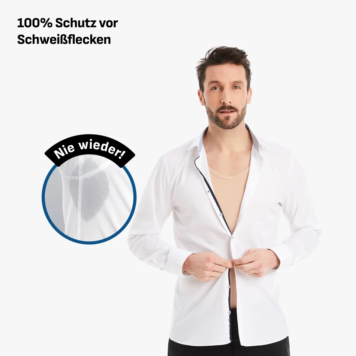 Anti-Schweiß Shirt V-Neck Classic – Bild 8