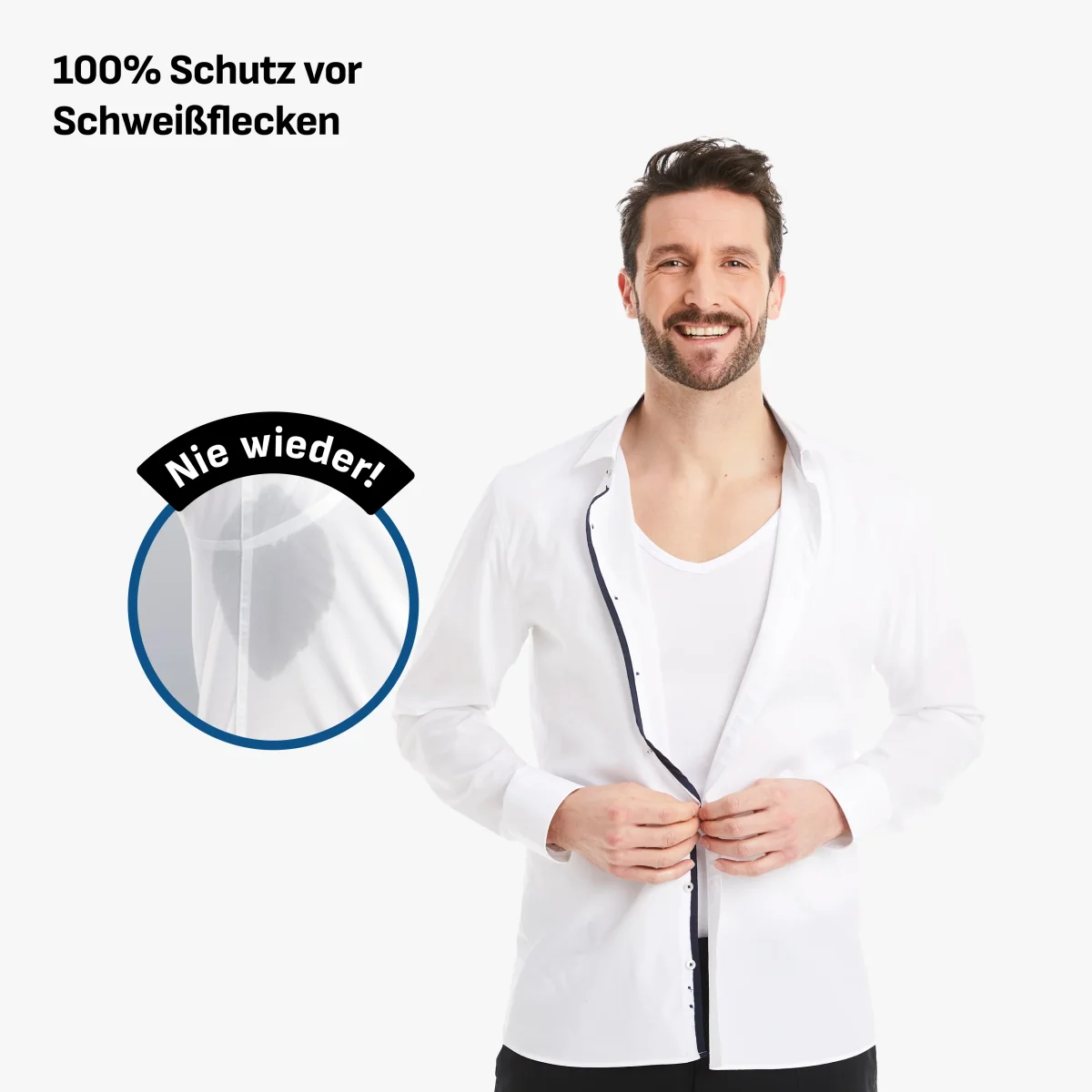 Anti-Schweiß Shirt V-Neck Classic – Bild 3