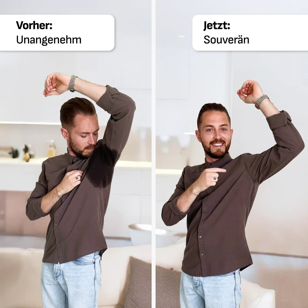 Anti-Schweiß Shirt V-Neck Classic – Bild 4