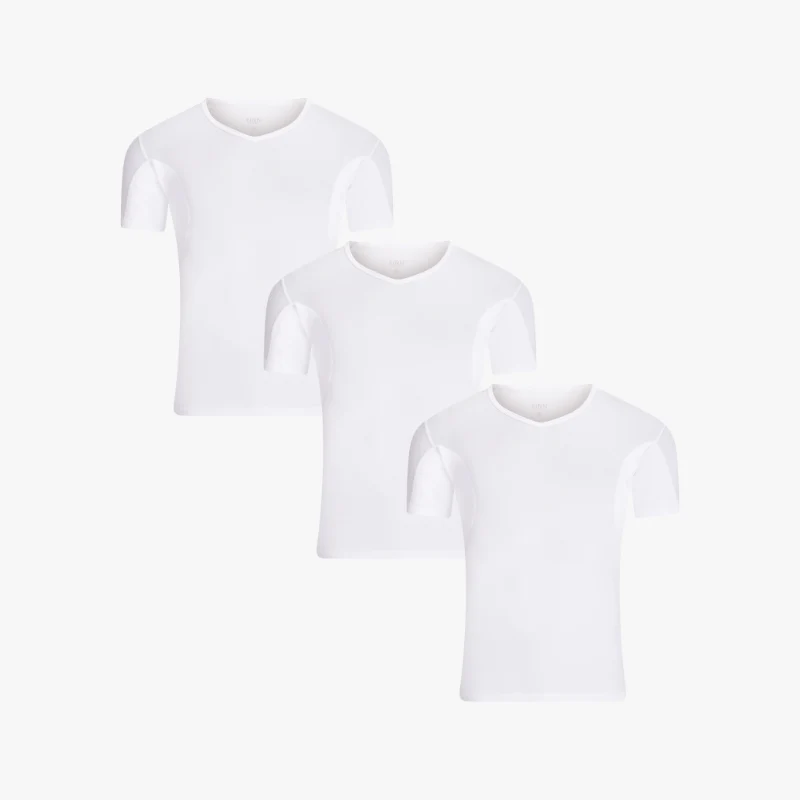 3er Pack Anti-Schweiß Shirt extra Rücken-Schutz